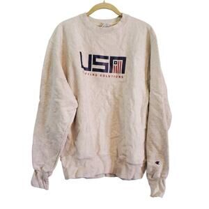 Champion Reverse Weave Gray Crew Neck Sweatshirt USA Size Medium